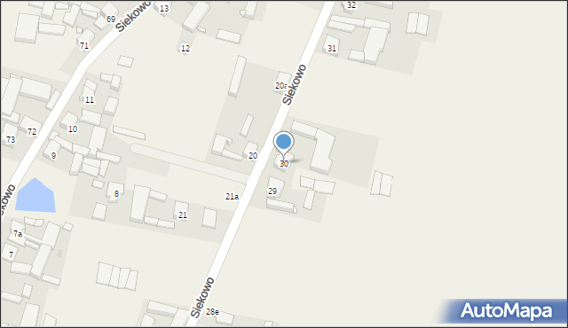 Siekowo, Siekowo, 30, mapa Siekowo