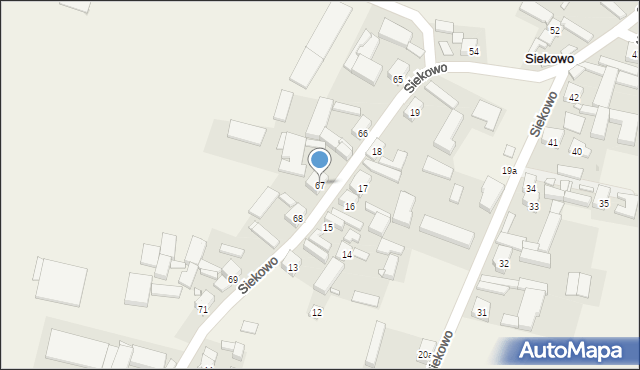 Siekowo, Siekowo, 67, mapa Siekowo
