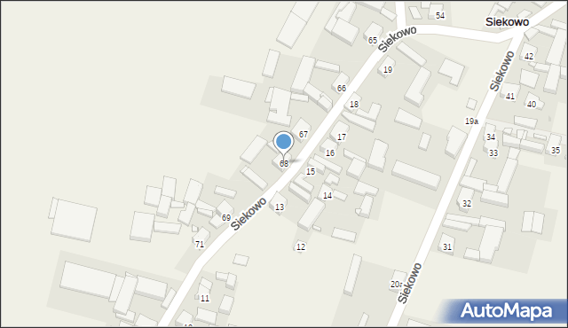 Siekowo, Siekowo, 68, mapa Siekowo