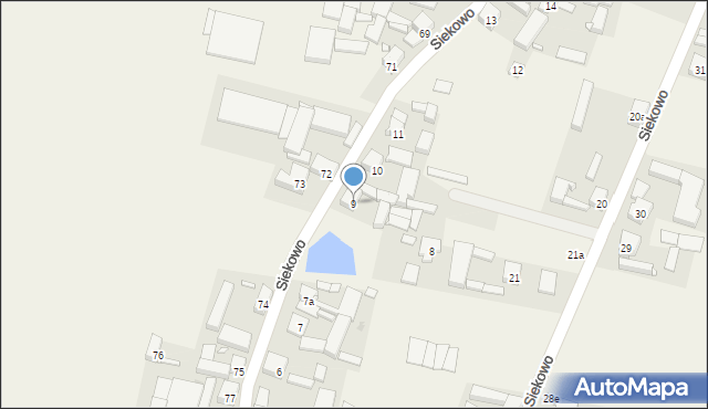 Siekowo, Siekowo, 9, mapa Siekowo