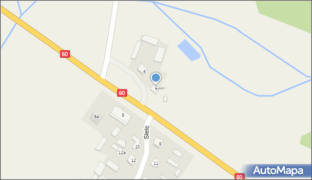 Sielc, Sielc, 7, mapa Sielc