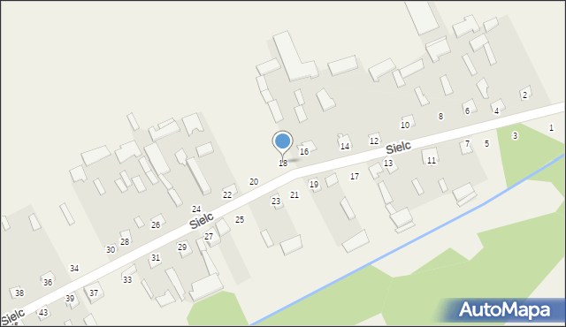 Sielc, Sielc, 18, mapa Sielc