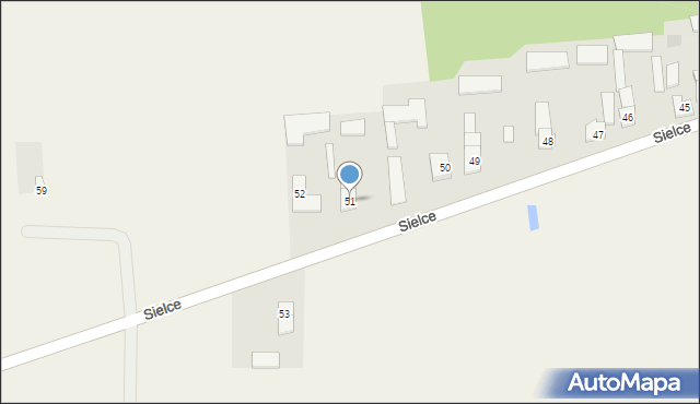 Sielce, Sielce, 51, mapa Sielce