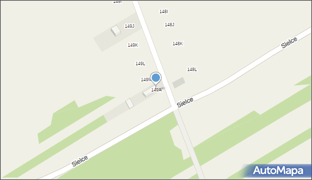 Sielce, Sielce, 149A, mapa Sielce