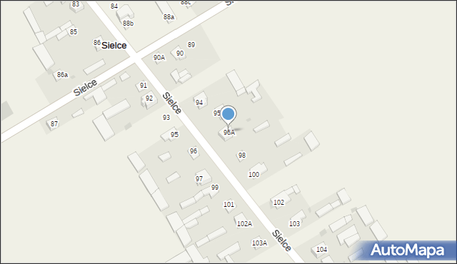 Sielce, Sielce, 96A, mapa Sielce
