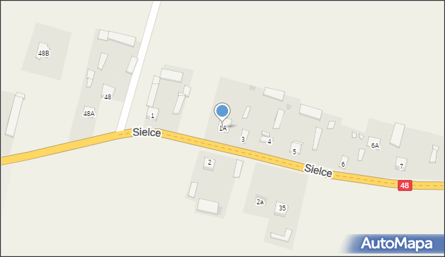 Sielce, Sielce, 1A, mapa Sielce