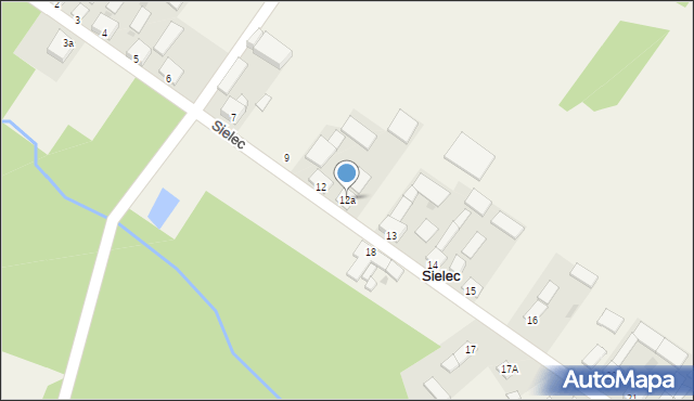 Sielec, Sielec, 12a, mapa Sielec
