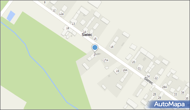Sielec, Sielec, 17, mapa Sielec