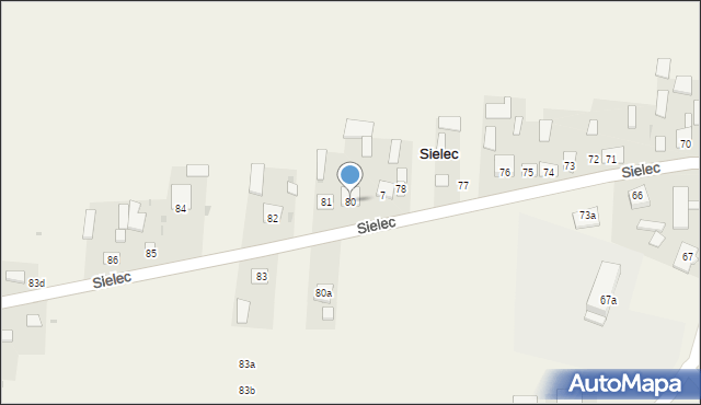 Sielec, Sielec, 80, mapa Sielec