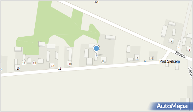 Sielec, Sielec, 9, mapa Sielec