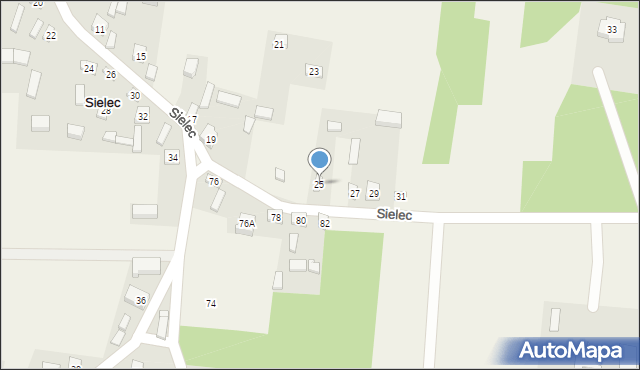 Sielec, Sielec, 25, mapa Sielec