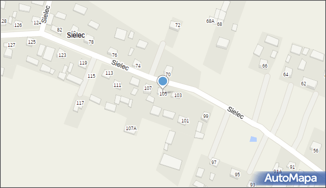 Sielec, Sielec, 105, mapa Sielec