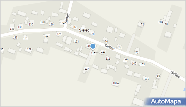 Sielec, Sielec, 115, mapa Sielec