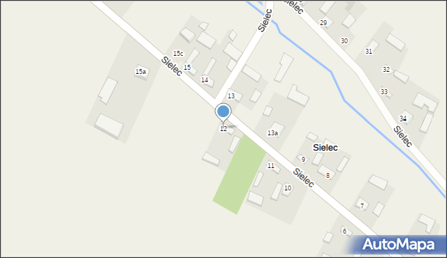 Sielec, Sielec, 12, mapa Sielec