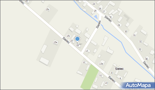Sielec, Sielec, 14, mapa Sielec