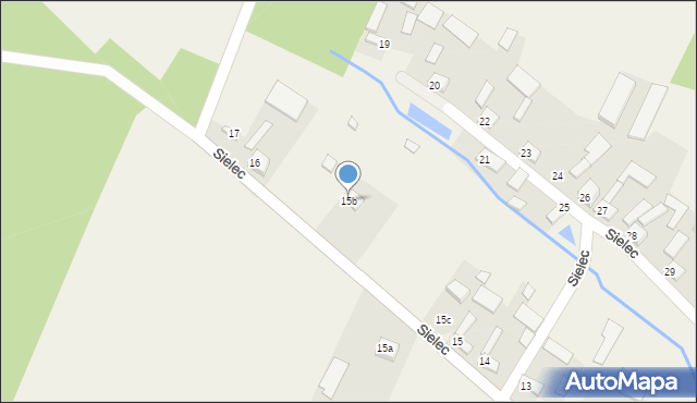 Sielec, Sielec, 15b, mapa Sielec