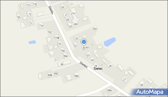 Sielec, Sielec, 22, mapa Sielec