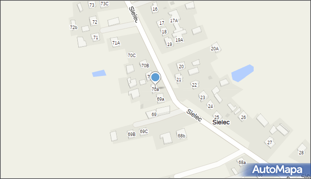 Sielec, Sielec, 70a, mapa Sielec