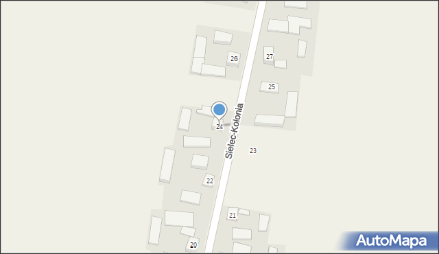 Sielec-Kolonia, Sielec-Kolonia, 24, mapa Sielec-Kolonia