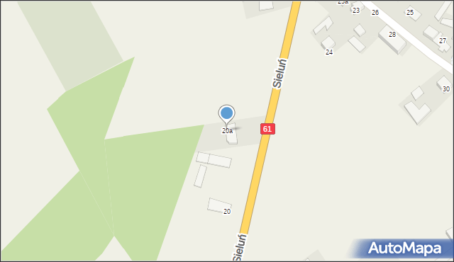 Sieluń, Sieluń, 20a, mapa Sieluń