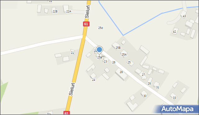 Sieluń, Sieluń, 23a, mapa Sieluń