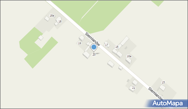 Siemianów, Siemianów, 20, mapa Siemianów
