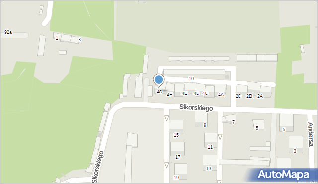 Siemianowice Śląskie, Sikorskiego Władysława, gen., 4G, mapa Siemianowice Śląskie