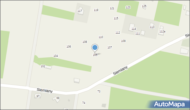 Siemiany, Siemiany, 105, mapa Siemiany