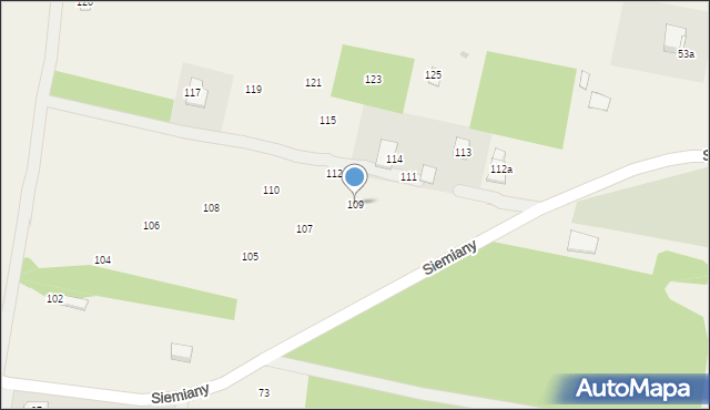 Siemiany, Siemiany, 109, mapa Siemiany