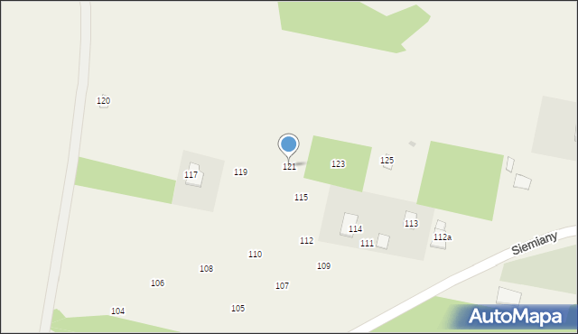 Siemiany, Siemiany, 121, mapa Siemiany