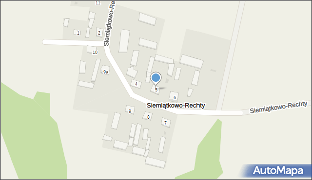 Siemiątkowo-Rechty, Siemiątkowo-Rechty, 5, mapa Siemiątkowo-Rechty