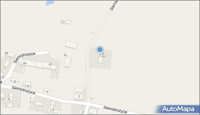 Siemidrożyce, Siemidrożyce, 22, mapa Siemidrożyce