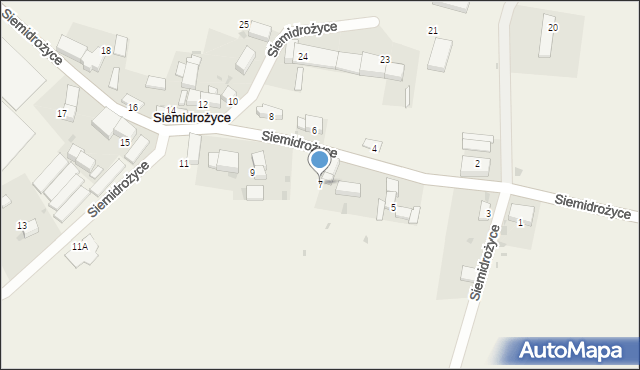 Siemidrożyce, Siemidrożyce, 7, mapa Siemidrożyce