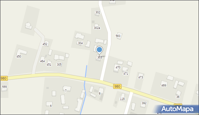 Siemiechów, Siemiechów, 303, mapa Siemiechów