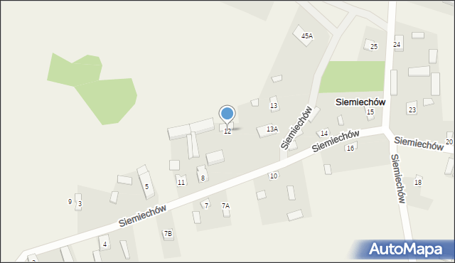 Siemiechów, Siemiechów, 12, mapa Siemiechów