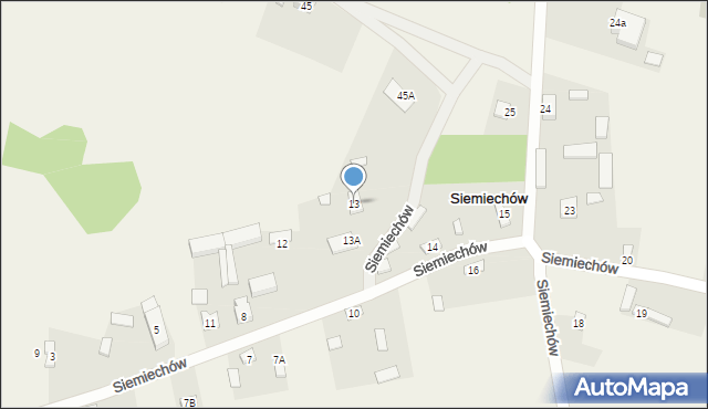 Siemiechów, Siemiechów, 13, mapa Siemiechów