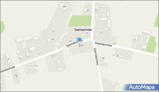 Siemiechów, Siemiechów, 16, mapa Siemiechów