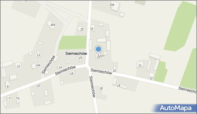 Siemiechów, Siemiechów, 23, mapa Siemiechów