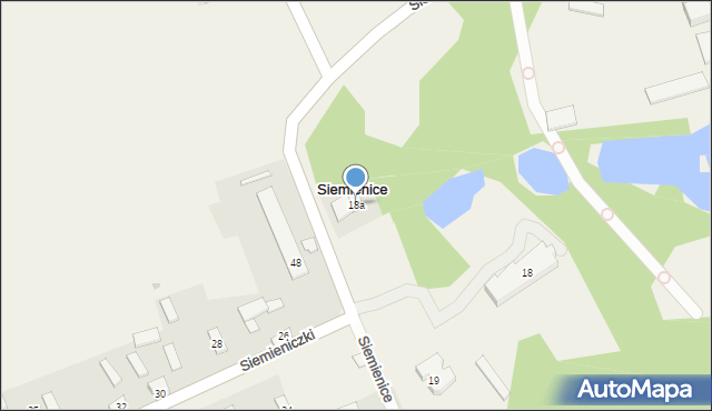 Siemienice, Siemienice, 18a, mapa Siemienice