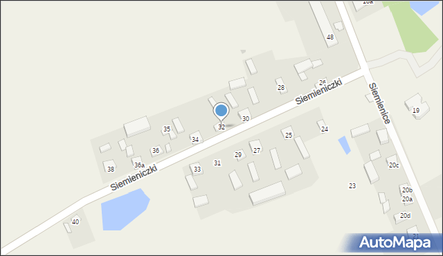 Siemienice, Siemienice, 32, mapa Siemienice