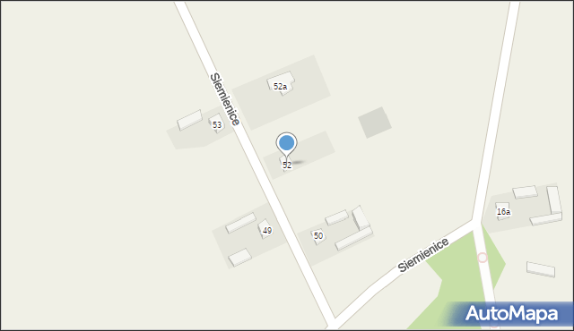Siemienice, Siemienice, 52, mapa Siemienice