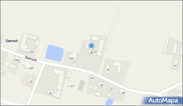 Siemoń, Siemoń, 42, mapa Siemoń