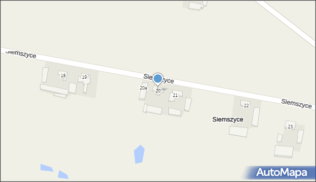 Siemszyce, Siemszyce, 20, mapa Siemszyce