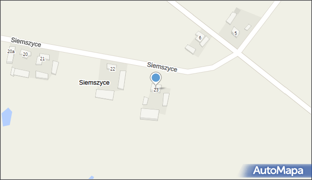 Siemszyce, Siemszyce, 23, mapa Siemszyce