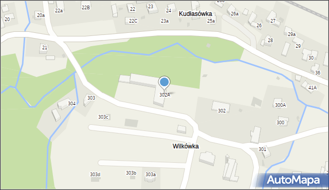 Sieniawa, Sieniawa, 302A, mapa Sieniawa