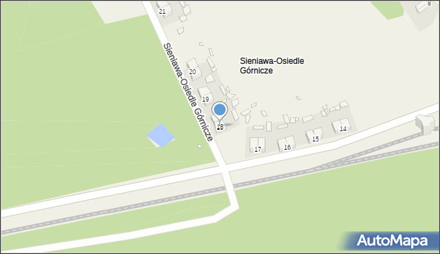 Sieniawa, Sieniawa-Osiedle Górnicze, 18, mapa Sieniawa