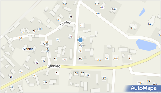 Sieniec, Sieniec, 73, mapa Sieniec