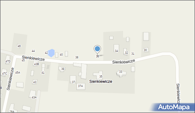 Sienkiewicze, Sienkiewicze, 36, mapa Sienkiewicze