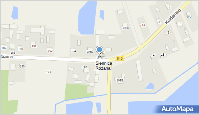 Siennica Różana, Siennica Różana, 197a, mapa Siennica Różana