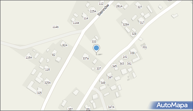Siennów, Siennów, 335, mapa Siennów